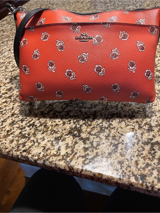 Coach Handbags - Coach Red Floral Crossbody Bag